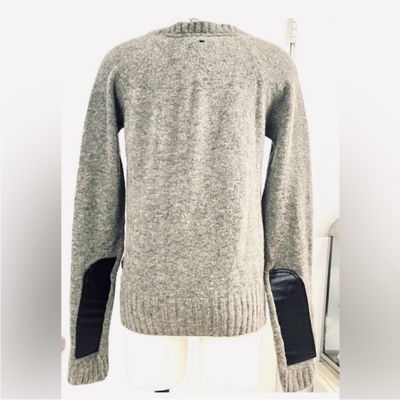 G-Star RAW Women’s Gray Knit Sweater w/ Quilted Elbow Patches Size S - Picture 2 of 9